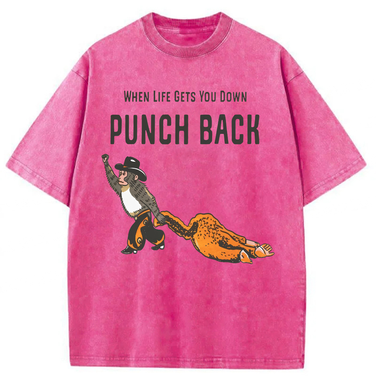 Tokyoviva When Life Gets You Down Punch Back Washed T-shirt