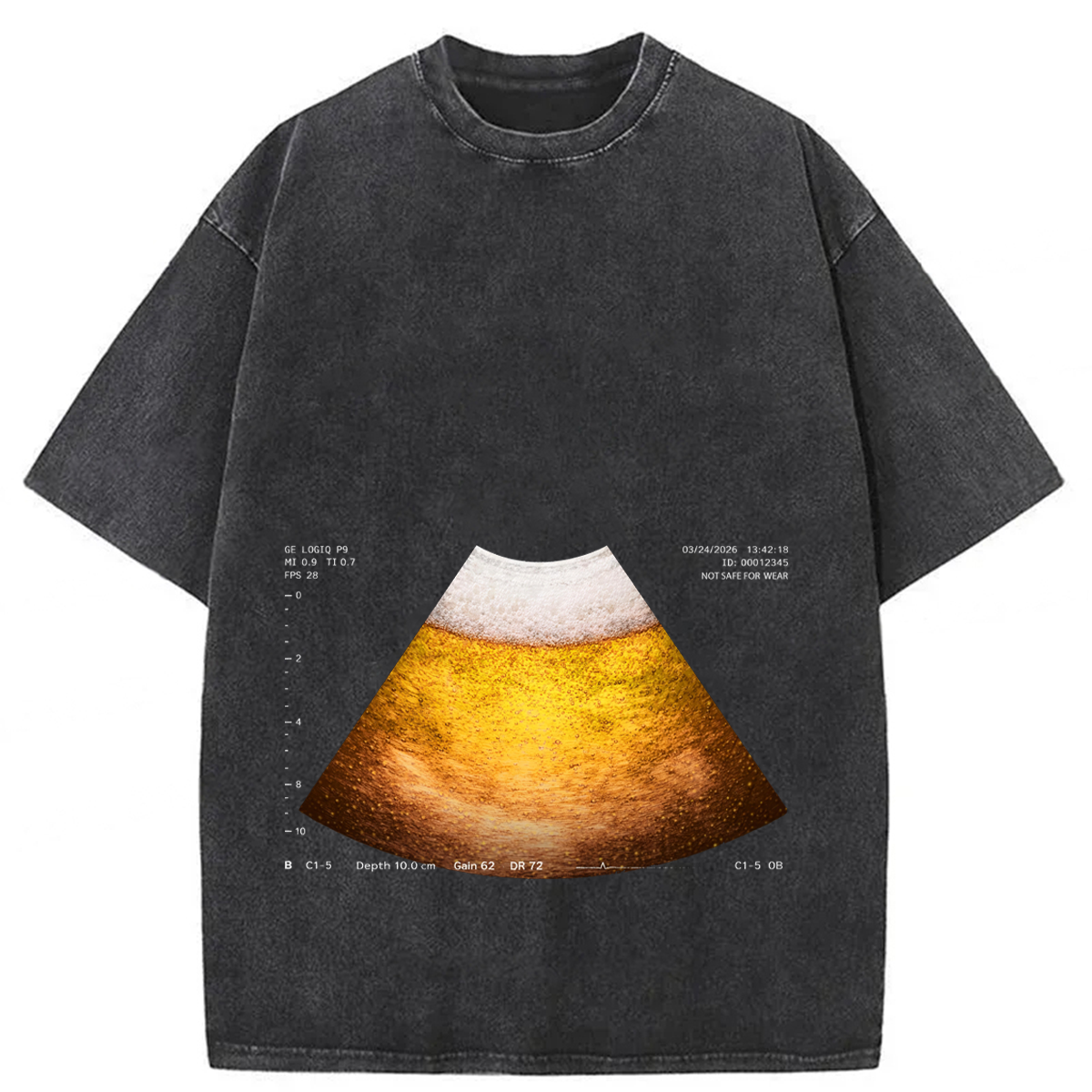 Tokyoviva Funny Healthy Beer Washed T-shirt