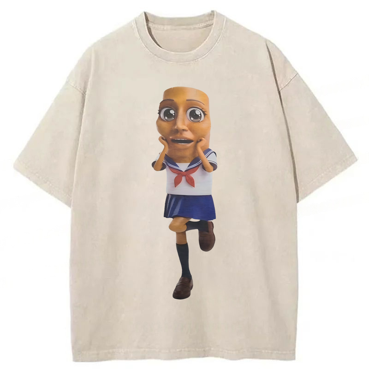 Tokyoviva Funny Meme Tung Tung Washed T-shirt