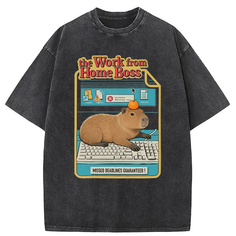 Tokyoviva Capybara Funny Washed T-shirt