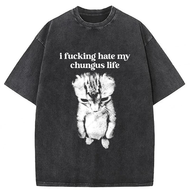 Tokyoviva I Fucking Hate My Chungus Life Washed T-Shirt
