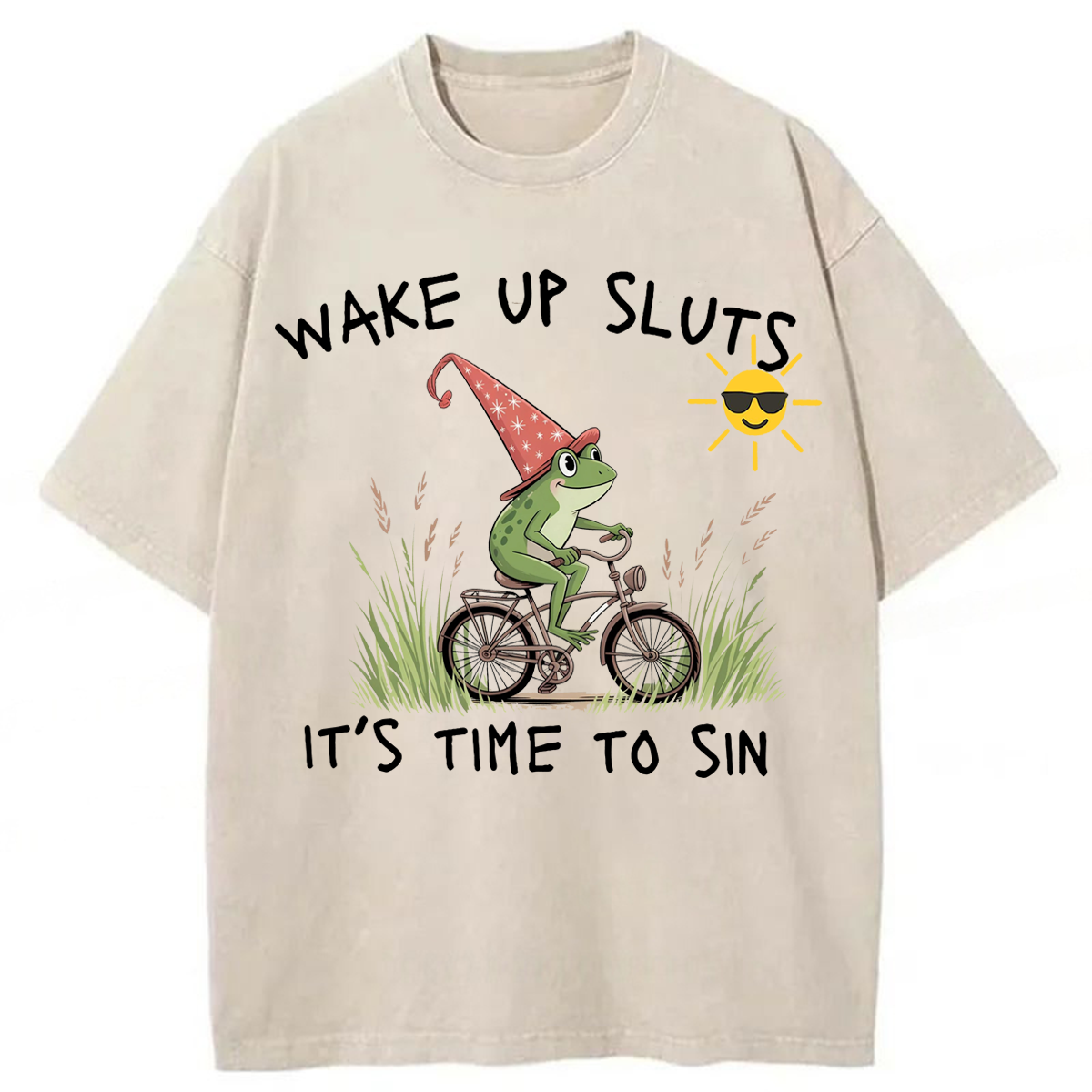 Tokyoviva Wake Up Sluts It's Time To Sin Washed T-shirt