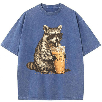 Tokyoviva Raccoon Iced Coffee Washed T-shirt