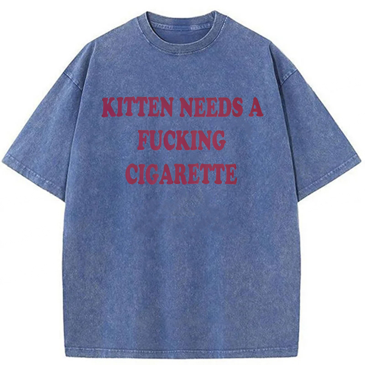 Tokyoviva Kitten Needs A Cigarette Washed T-shirt