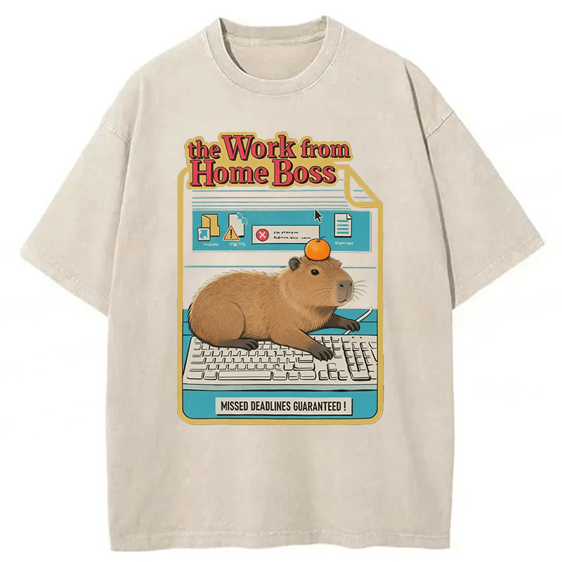 Tokyoviva Capybara Funny Washed T-shirt