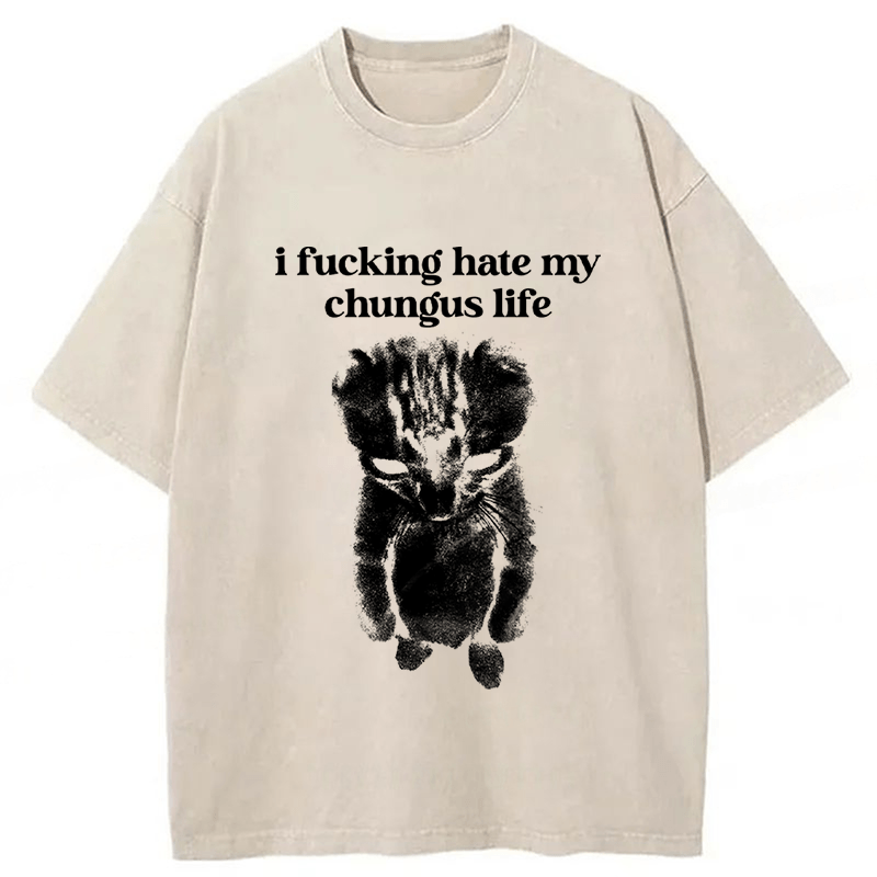 Tokyoviva I Fucking Hate My Chungus Life Washed T-Shirt