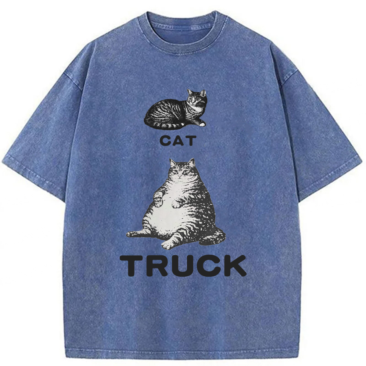 Tokyoviva Funny Cat Truck Washed T-shirt