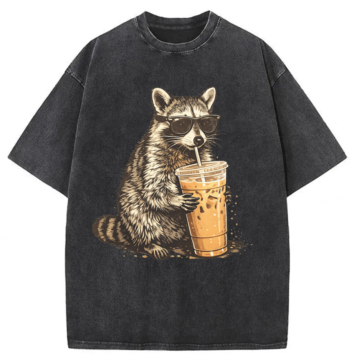 Tokyoviva Raccoon Iced Coffee Washed T-shirt