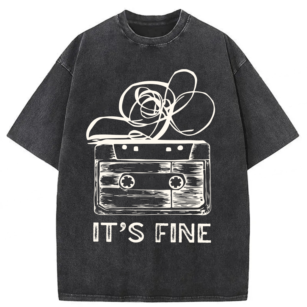 Tokyoviva Cassette Tape It’s Fine Washed T-shirt