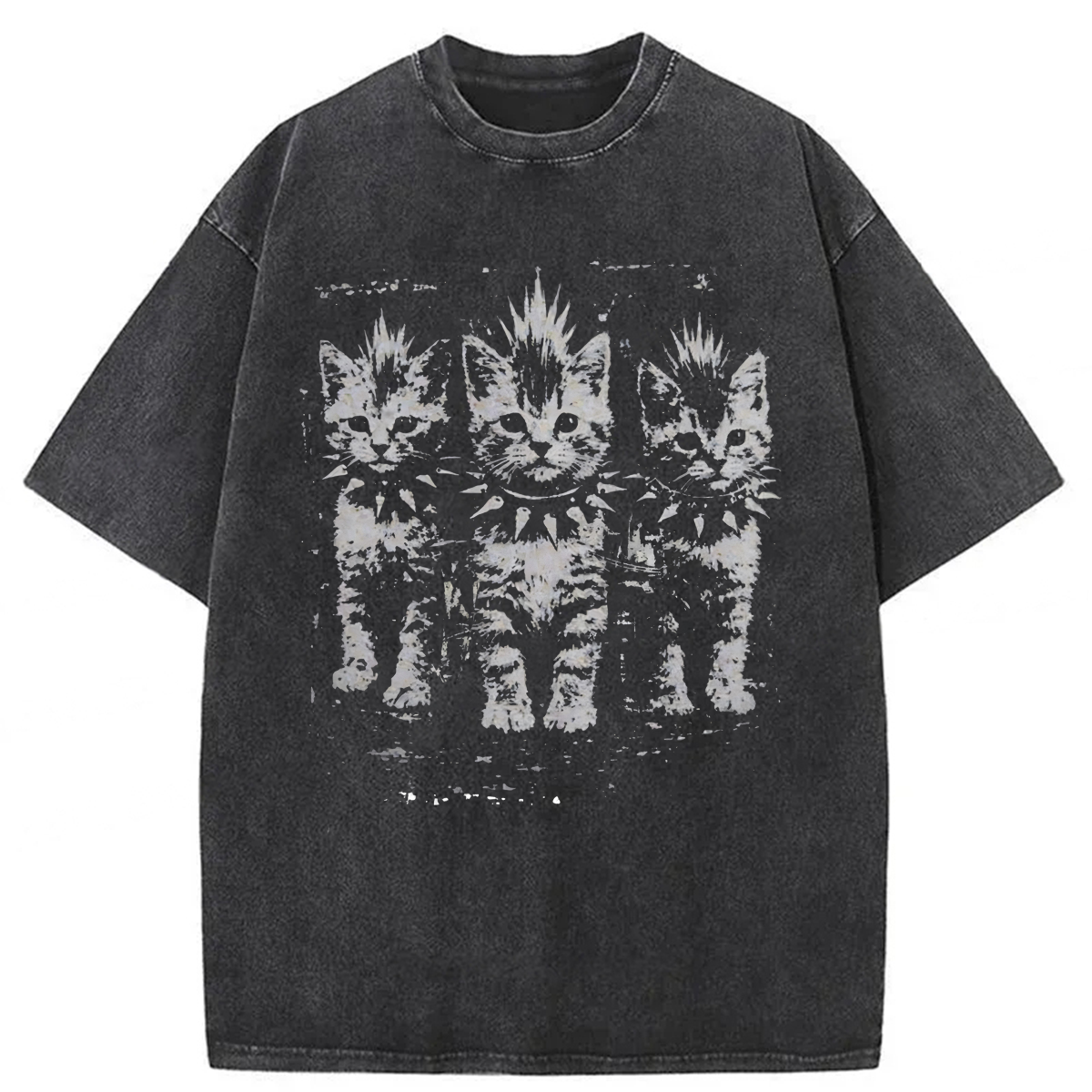 Tokyoviva Punk Kittens Washed T-shirt