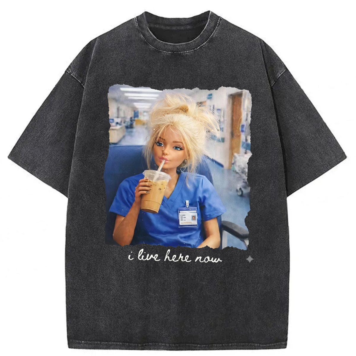 Tokyoviva Nurse Life Funny Meme Washed T-shirt