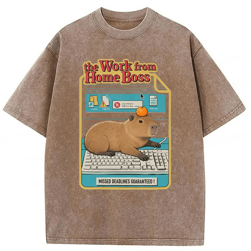 Tokyoviva Capybara Funny Washed T-shirt
