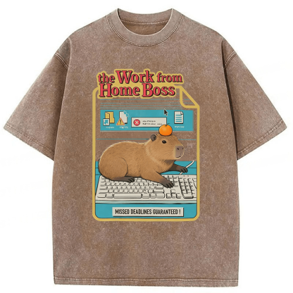 Tokyoviva Capybara Funny Washed T-shirt