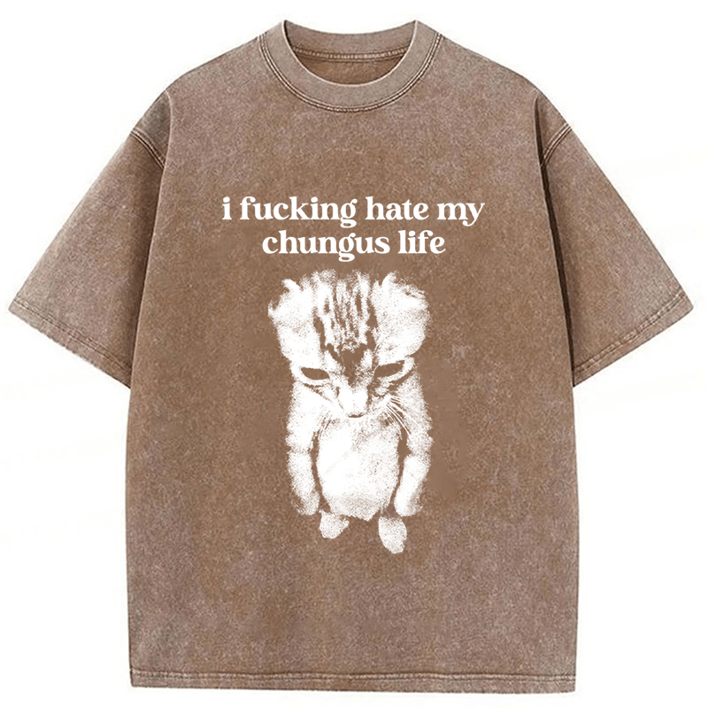 Tokyoviva I Fucking Hate My Chungus Life Washed T-Shirt