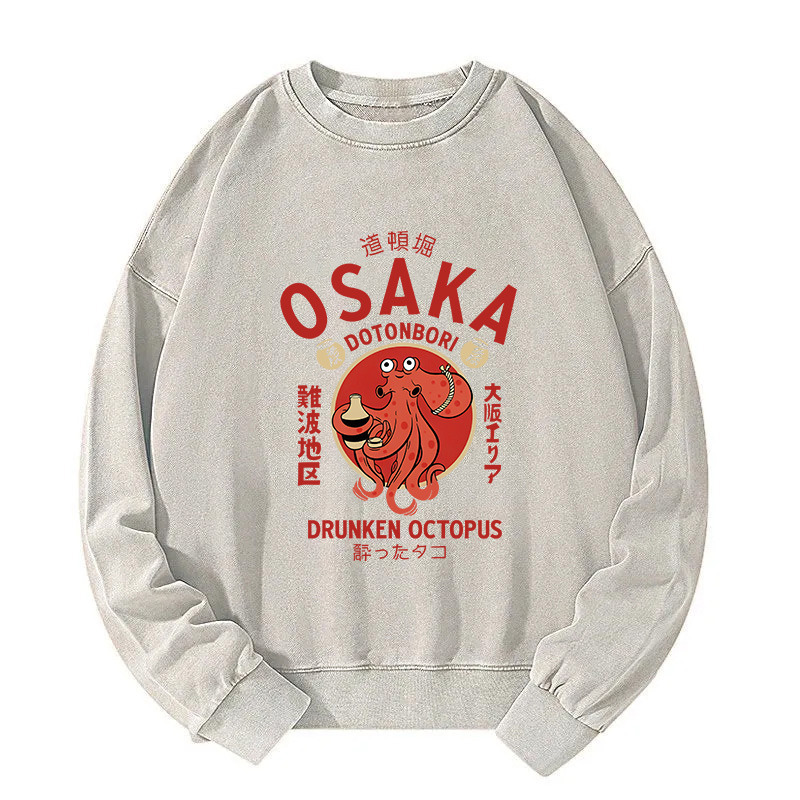 Drunken Octopus Japan Washed Sweatshirt