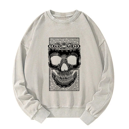 Horror Skull Washed Sweatshirt