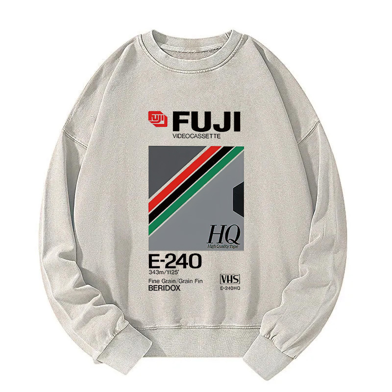 Retro VHS Tape Vaporwave Aesthetic Essential Washed Sweatshirt
