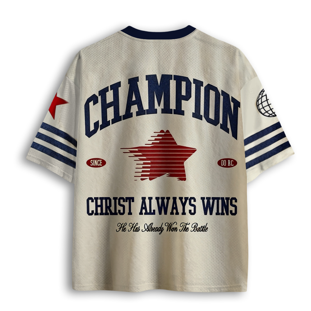 Baddiecat Christ Always Wins Mesh Jersey