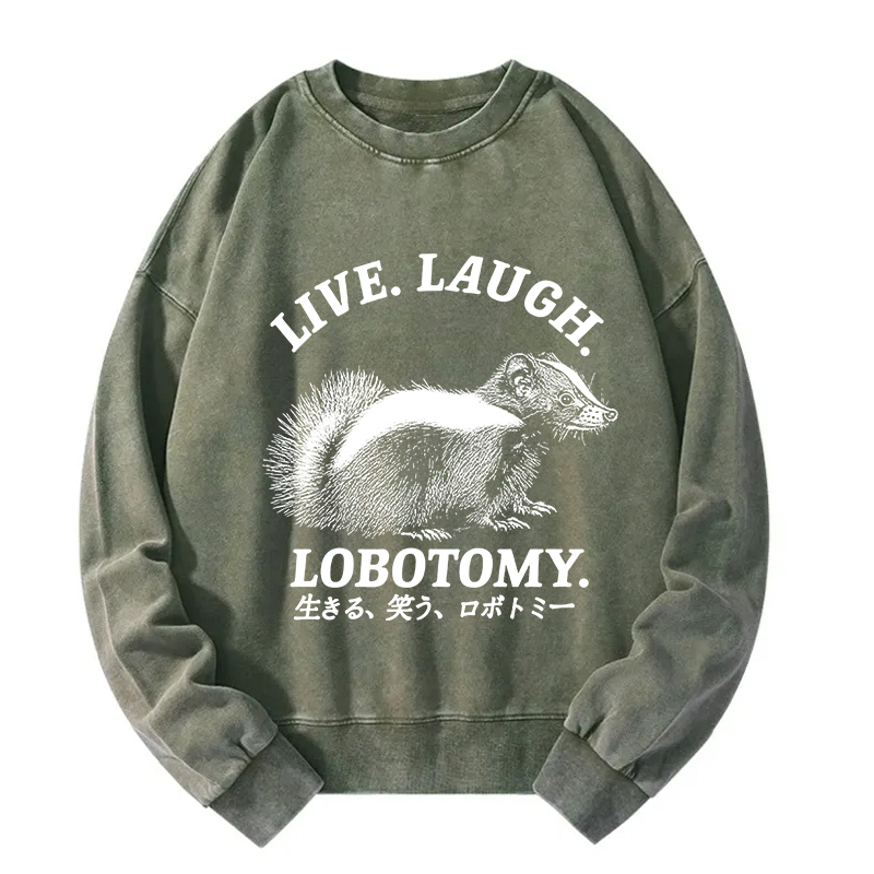 Live Laugh Lobotomy Washed Sweatshirt