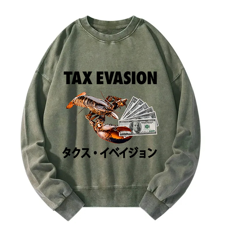 Tux Evasion Funny Washed Sweatshirt
