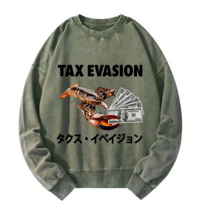 Tux Evasion Funny Washed Sweatshirt