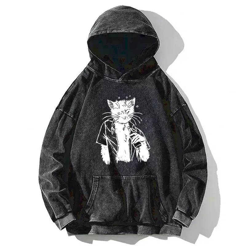 Cool Cat Washed Hoodie