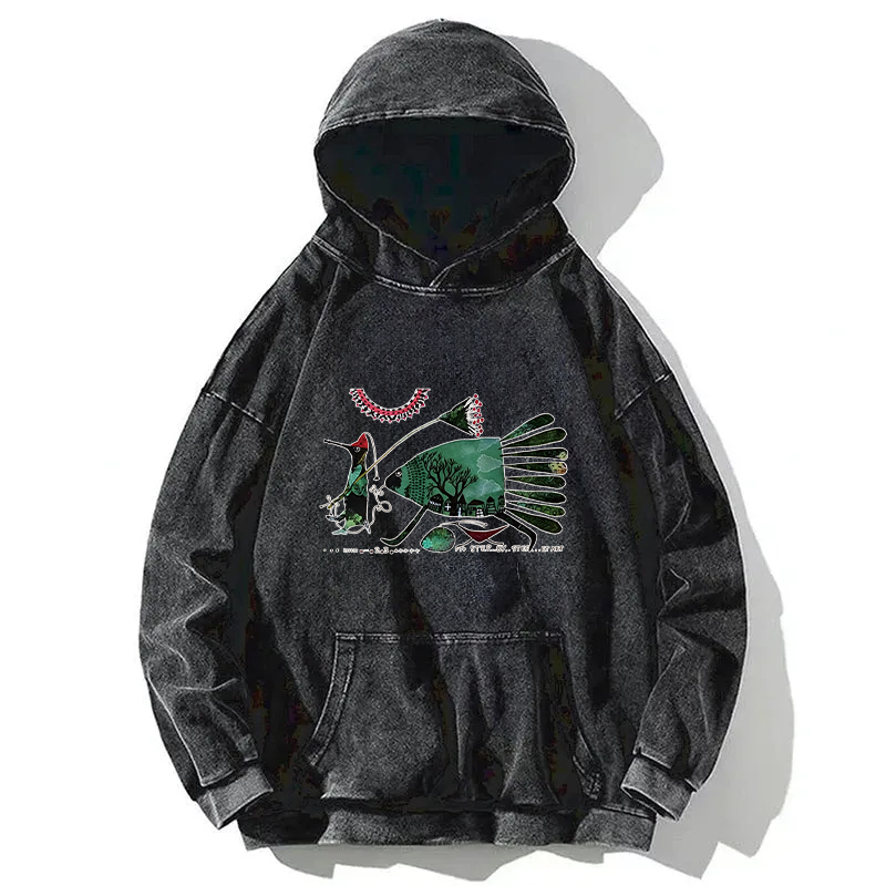 Migration Fish Washed Hoodie