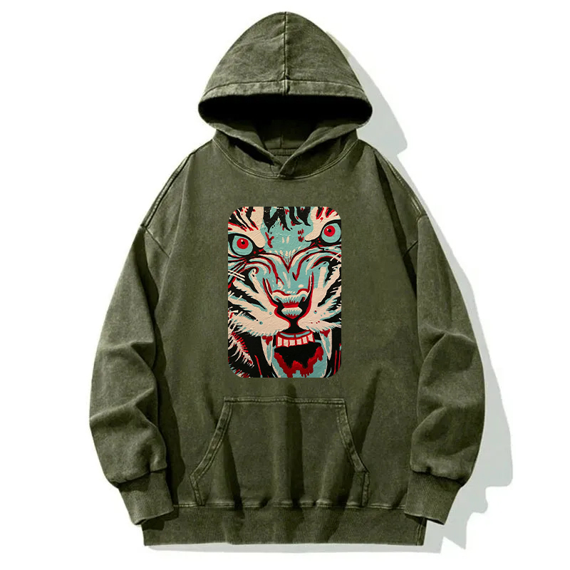The Angry Tiger Washed Hoodie