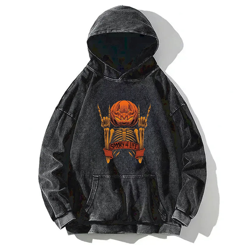 Spooky For Life Washed Hoodie