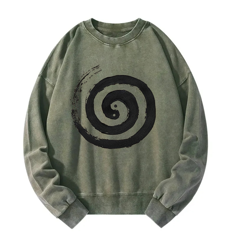 The Tai Chi Yin Yang Cycle of Life Washed Sweatshirt