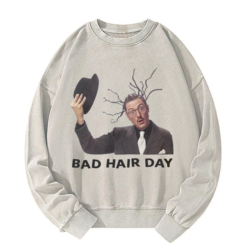 Bad Hair Day Washed Sweatshirt