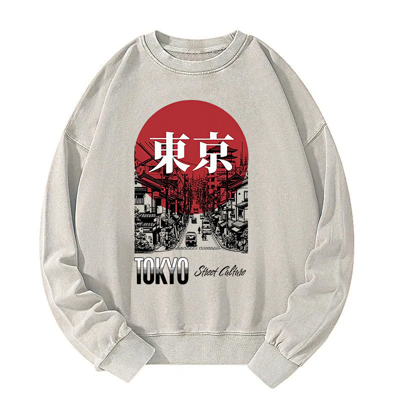 Tokyo Urban Street Washed Sweatshirt
