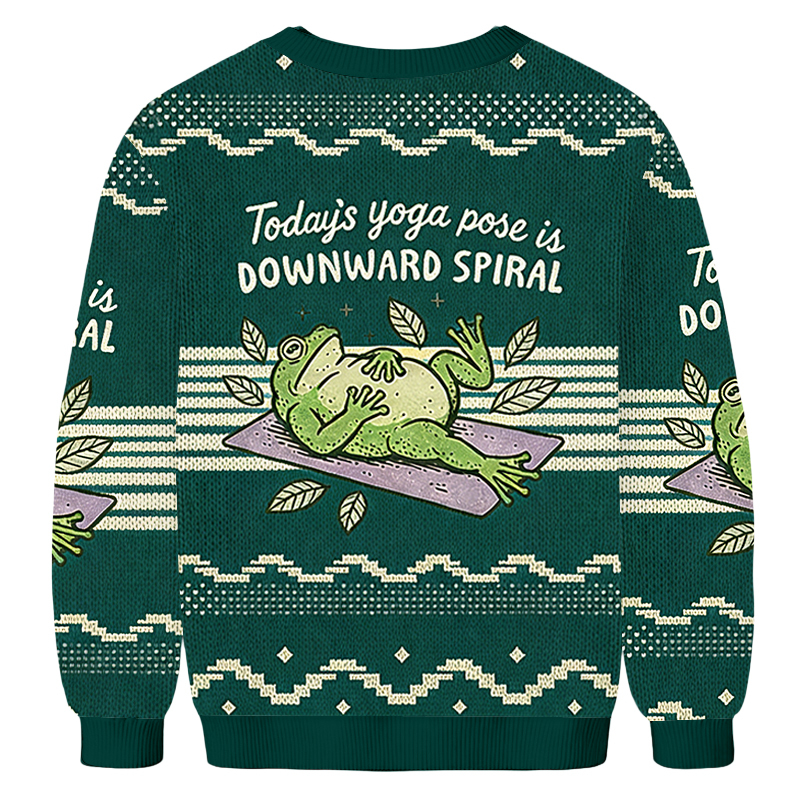 Baddiecat Today's Yoga Pose Is DOWNWARD SPIRAL Ugly Sweatshirt