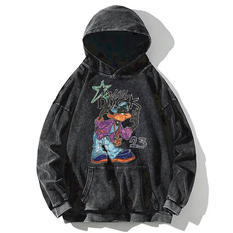 Hiphop Duck Washed Hoodie