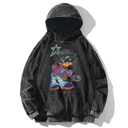 Hiphop Duck Washed Hoodie