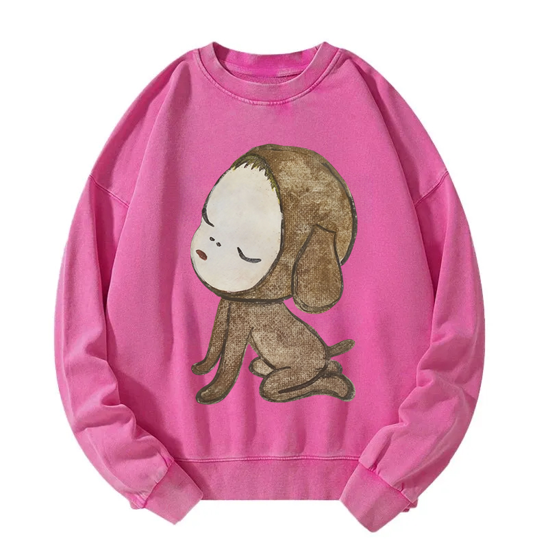 Abandoned Puppy Waiting Washed Sweatshirt