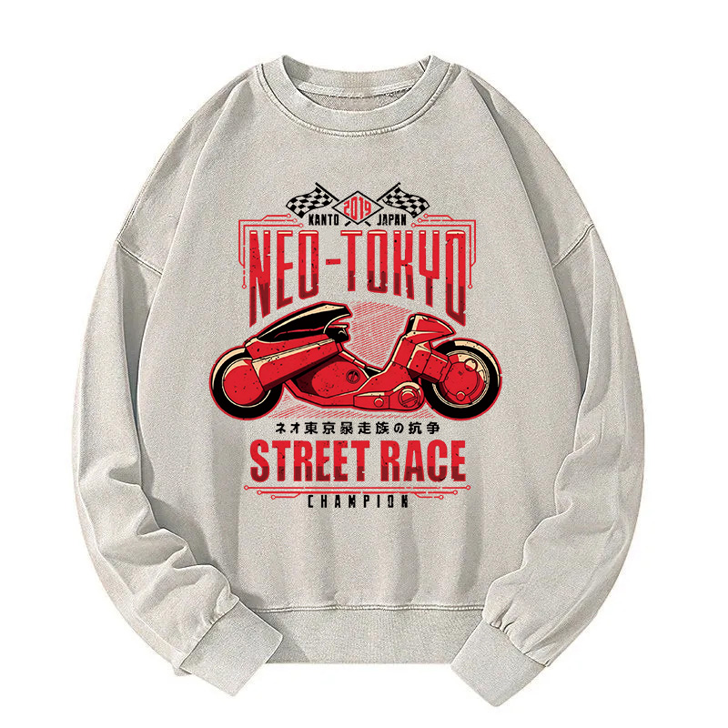 Neo Tokyo Street Race Washed Sweatshirt