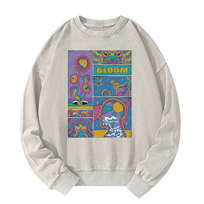 Color Bloom Washed Sweatshirt