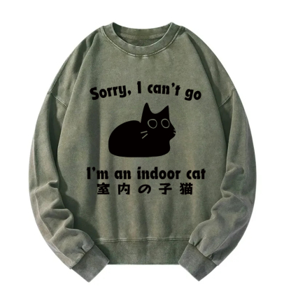 Indoor Kitten Washed Sweatshirt