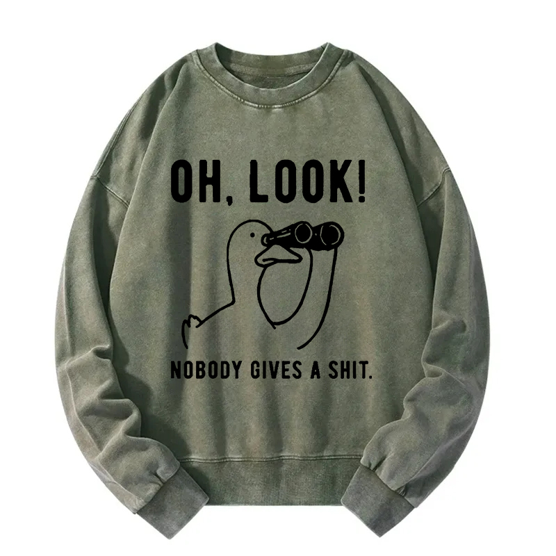 No One Cares About The Duck Washed Sweatshirt