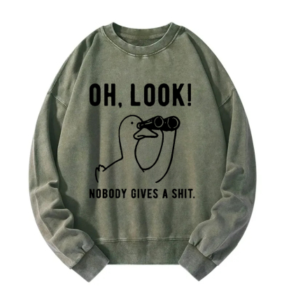 No One Cares About The Duck Washed Sweatshirt