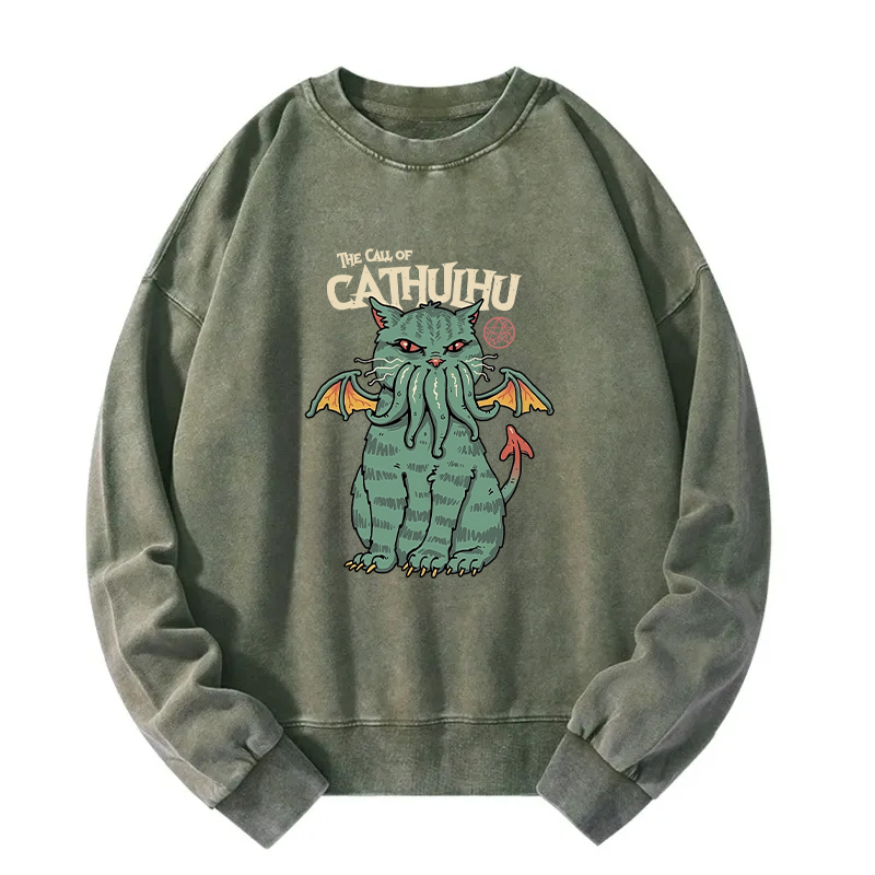 The Call Of Cathuluhu Washed Sweatshirt