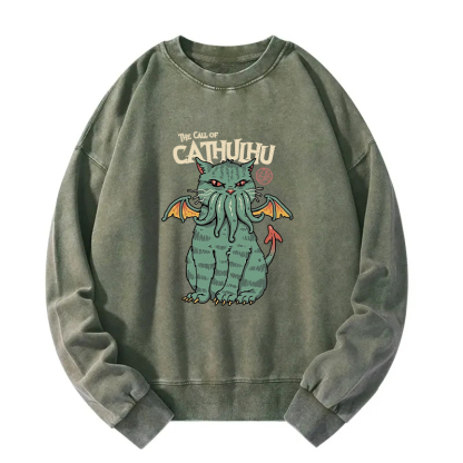 The Call Of Cathuluhu Washed Sweatshirt