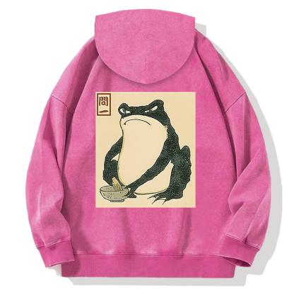 Matsumoto Hoji Japanese Frog Back Washed Hoodie