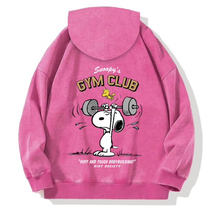 Gym Club Back Washed Hoodie