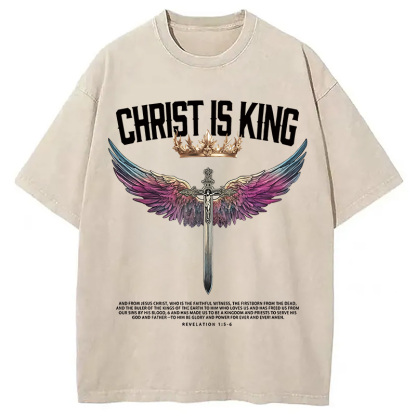 Christ Is King Christian Washed T-Shirt