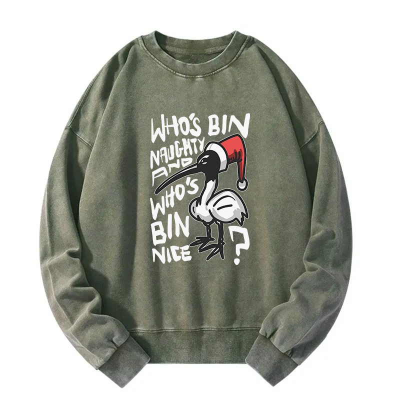 Christmas Bin Chicken Washed Sweatshirt