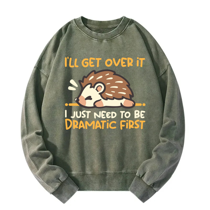 Dramatic Hedgehog Washed Sweatshirt