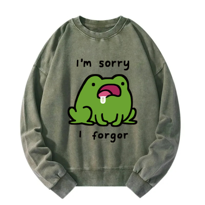 Dementia Frog Washed Sweatshirt