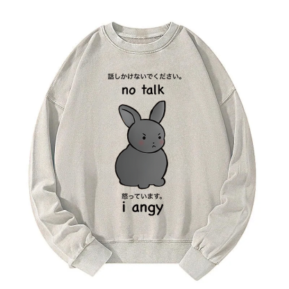 No Talk I Angy Washed Sweatshirt